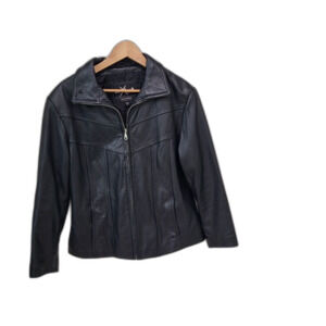 Wilson Maxima Black Leather Jacket, size L
